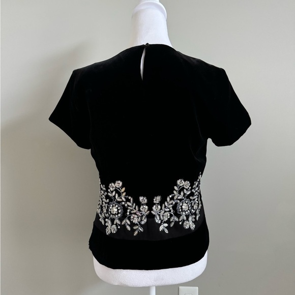 Talbots Short Sleeve Velvet Top Size 4 - Picture 4 of 8